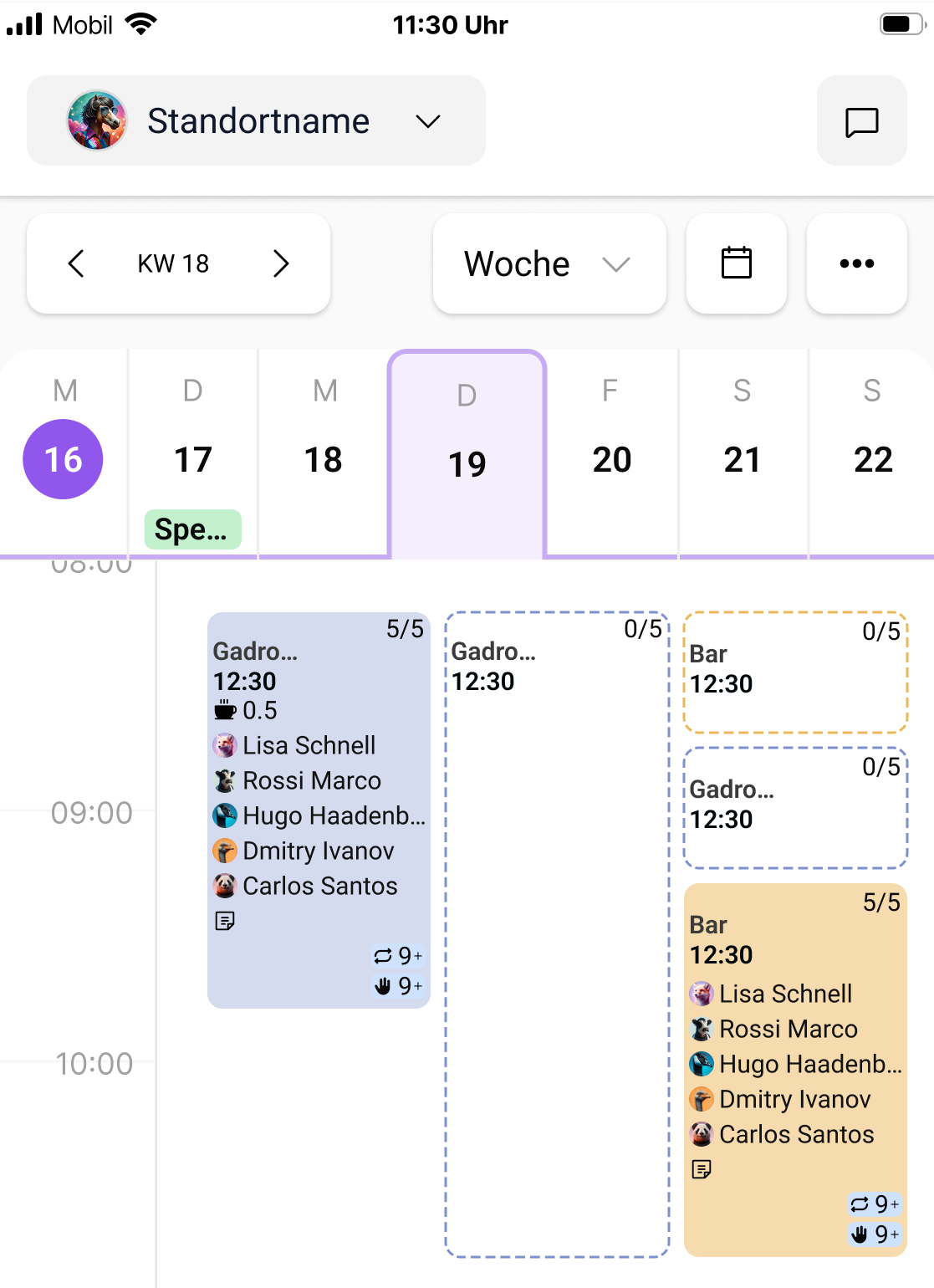 2.0 Relaunch Wochenplan mobil 3