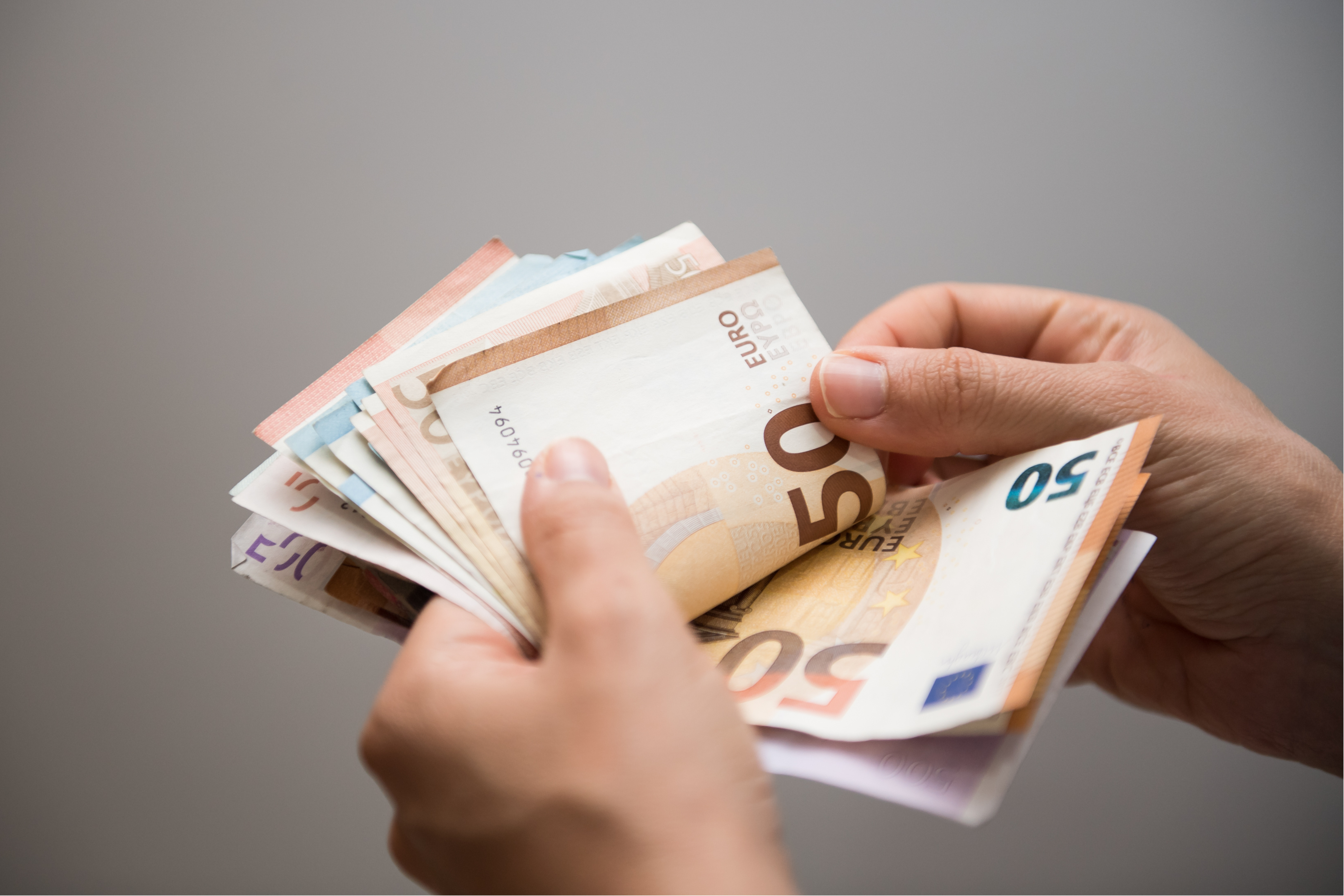 Geldscheine Hand Stock Mood