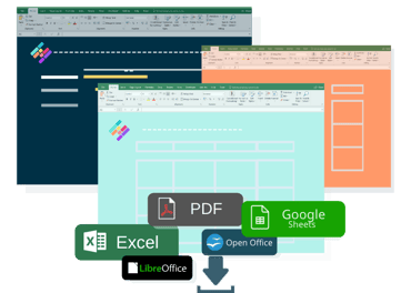 Dienstplan Excel-Vorlagen Mockup
