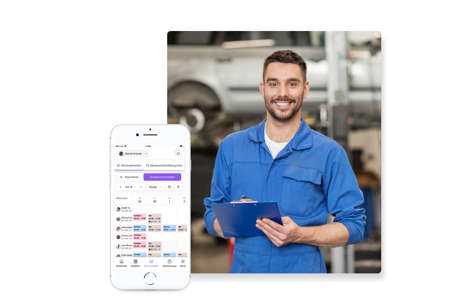 2.0 Relaunch Abwesenheiten mockup Collage