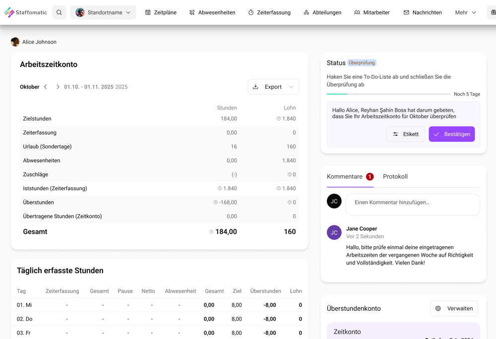 2.0 Relaunch Arbeitszeitkonto