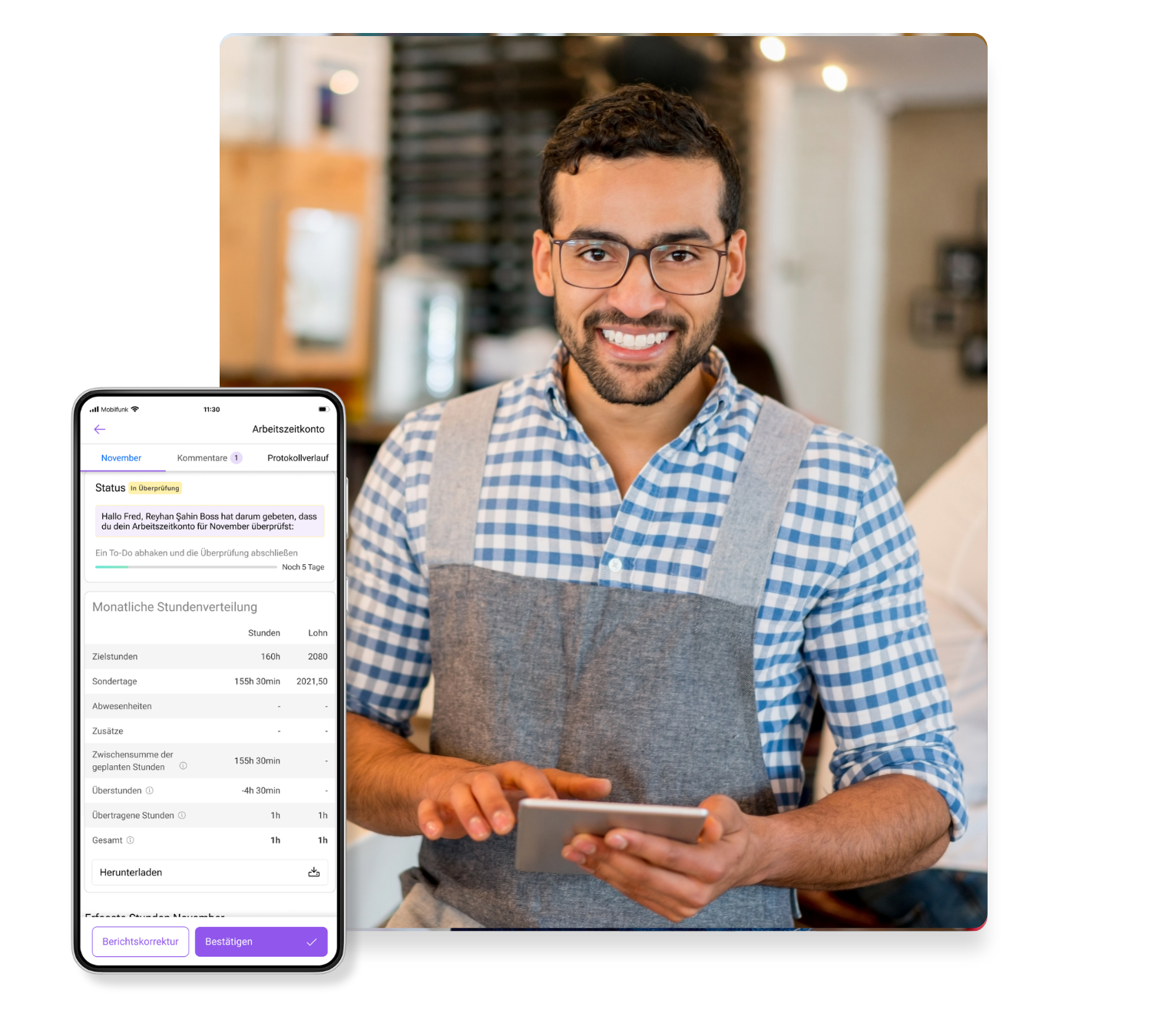 2.0 Relaunch Collage Arbeitszeitkonto