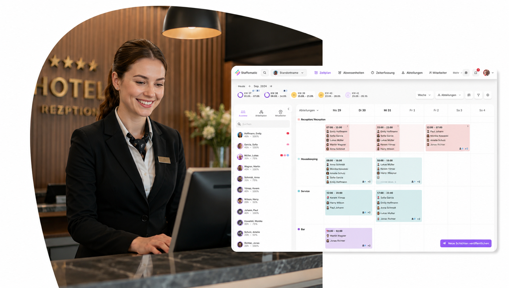 Hotel Gastgewerbe Staffomatic