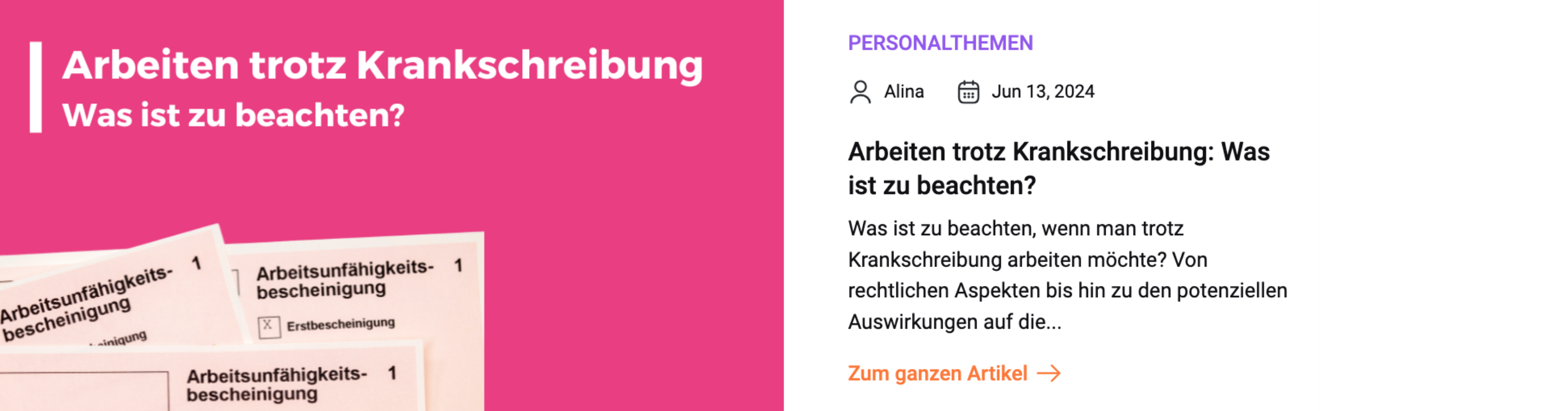 arbeiten krankschreibung banner