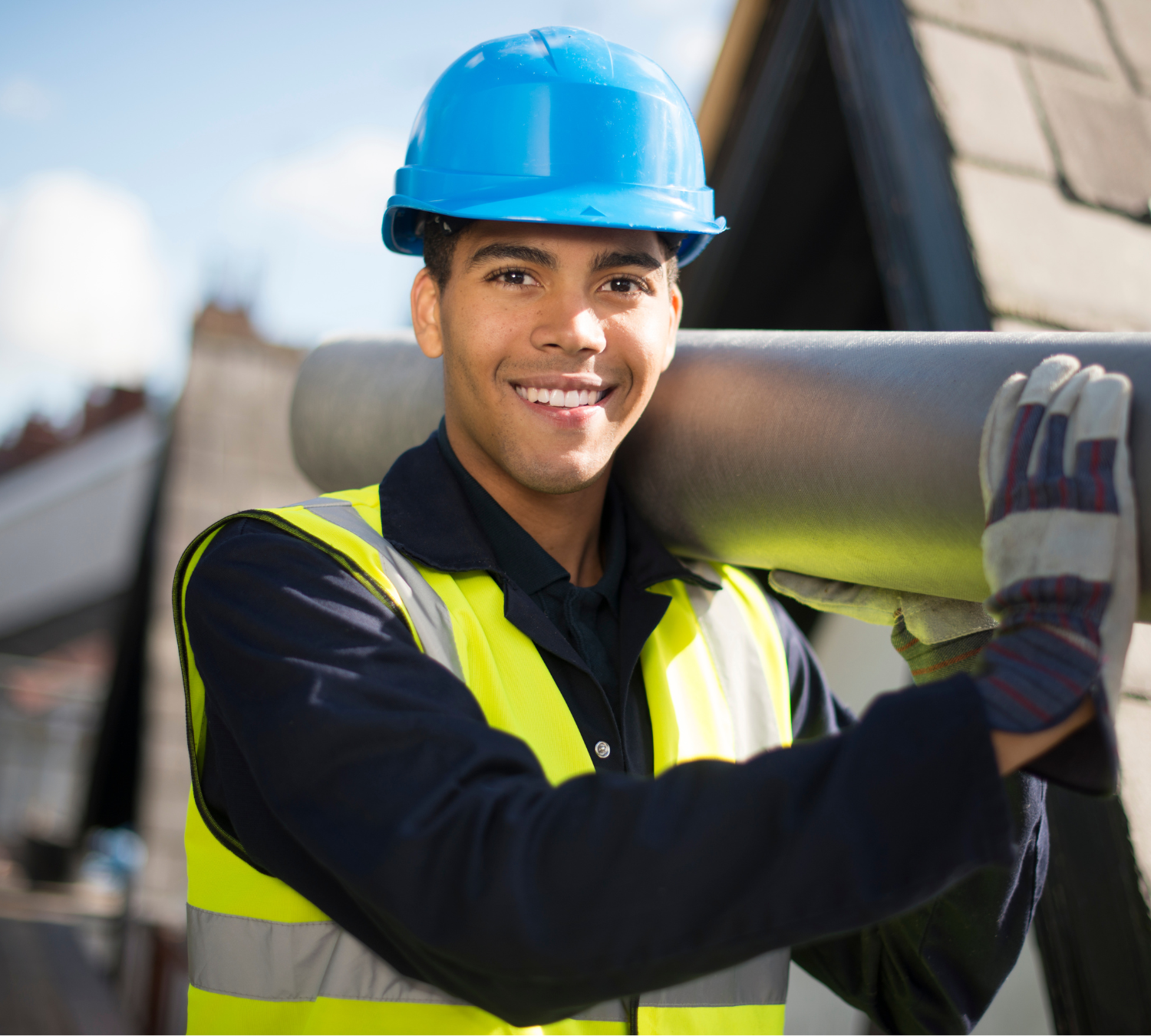 mood stock dachdecker bauarbeiter handwerker