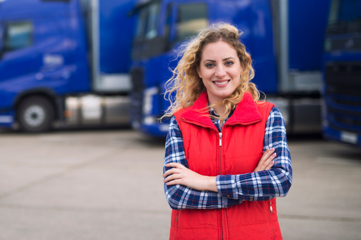 mood stock lkw-fahrerin außendienst